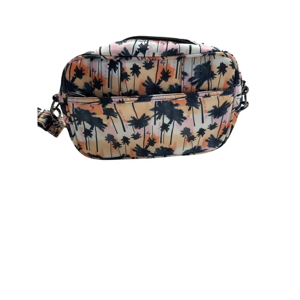 Lug Carousel Convertible Crossbody Bag Palm Sunset RFID Blocking Travel Tropical